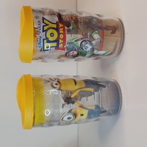 2 Tervis  Tumblers 12 oz cups, Toy Story and Minions